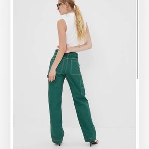 NWOT Gap High Rise '90s Loose Carpenter Pants with Washwell in green